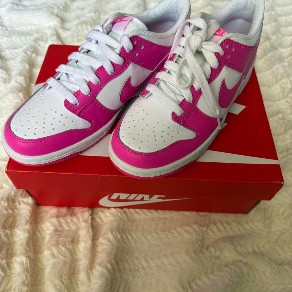 Nike Vibrant Pink and White Sneakers